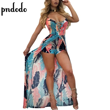 

Pndodo Fashion Women Summer Playsuits Sleeveless Deep V-neck Casual Sexy Overalls Rompers Women Jumpsuits Macacao Feminino
