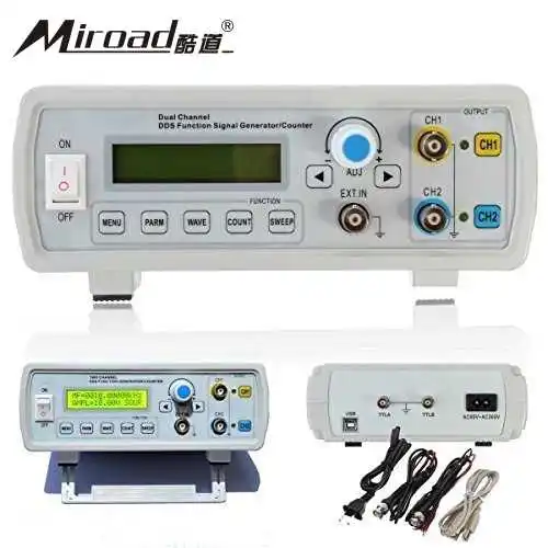 

Miroad FY2202SP 2MHz Dual Channel DDS Function Signal Generator Sine Square Wave Sweep Counter, Four Pulse Square Columns