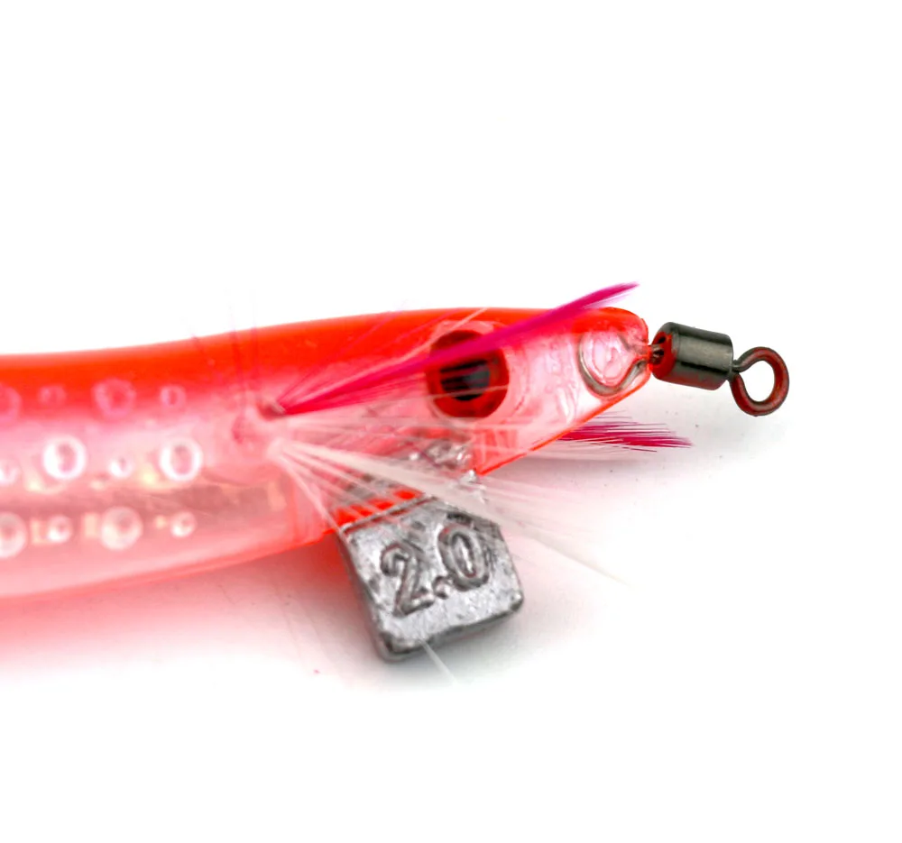 Isca de Pesca Equipamento de Pesca Venda Quente Squid Jig 10 cm 9.1g Madeira Luminosa Camarão Chocos Luva Lure Ganchos Explosão 30 Pcs 16 Venda quente 30 pcs Squid Jig Isca