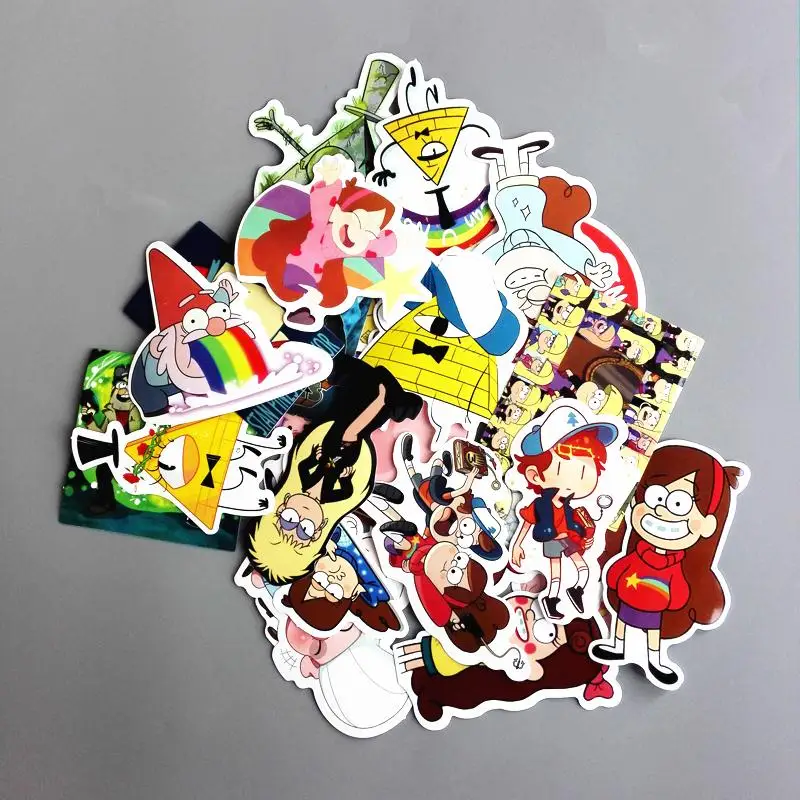 25 قطعة/الوحدة مضحك أنيمي الجاذبية يقع ملصقا ل سيارة الأمتعة المحمولة لوح التزلج دراجة نارية صائق الاطفال لعبة ملصق Pegatinas