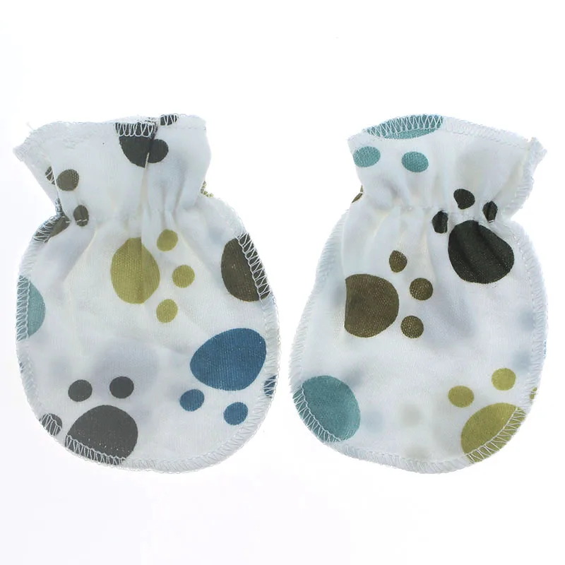 

1 Pair Cartoon Anti-grasping Gloves Protection Face Baby Mitten Cute Unisex Girls Boy Striped Floral Flower animal Newborn love