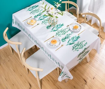

High Grade Nordic Indoor/outside No-clean PVC Tablecloth For Kitchen Waterproof Oilproof Table Cover Party Home Decor LF89