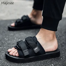 Мужские шлепанцы; сезон лето; корейский стиль; модная универсальная пляжная легкая дышащая обувь; Мужская Уличная обувь с мягкой подошвой; классическая простая обувь