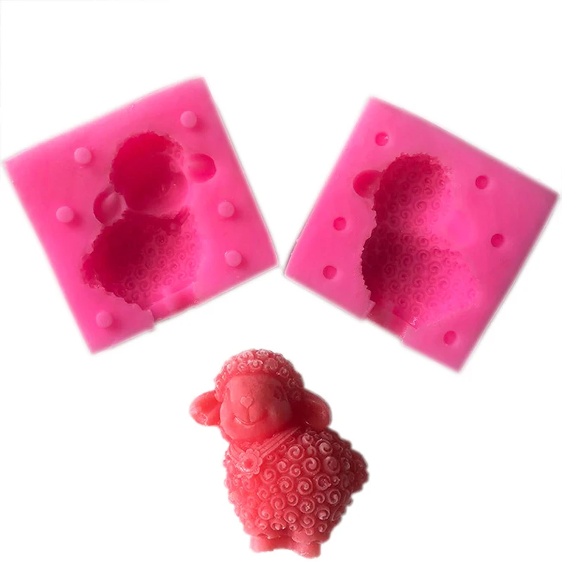 

3D Cute Sheep Shape Silicone Cake Decorating Fondant Molds Handmade Diy Soap Mold Soft Candy Jelly Chocolate Mold Baking Tools