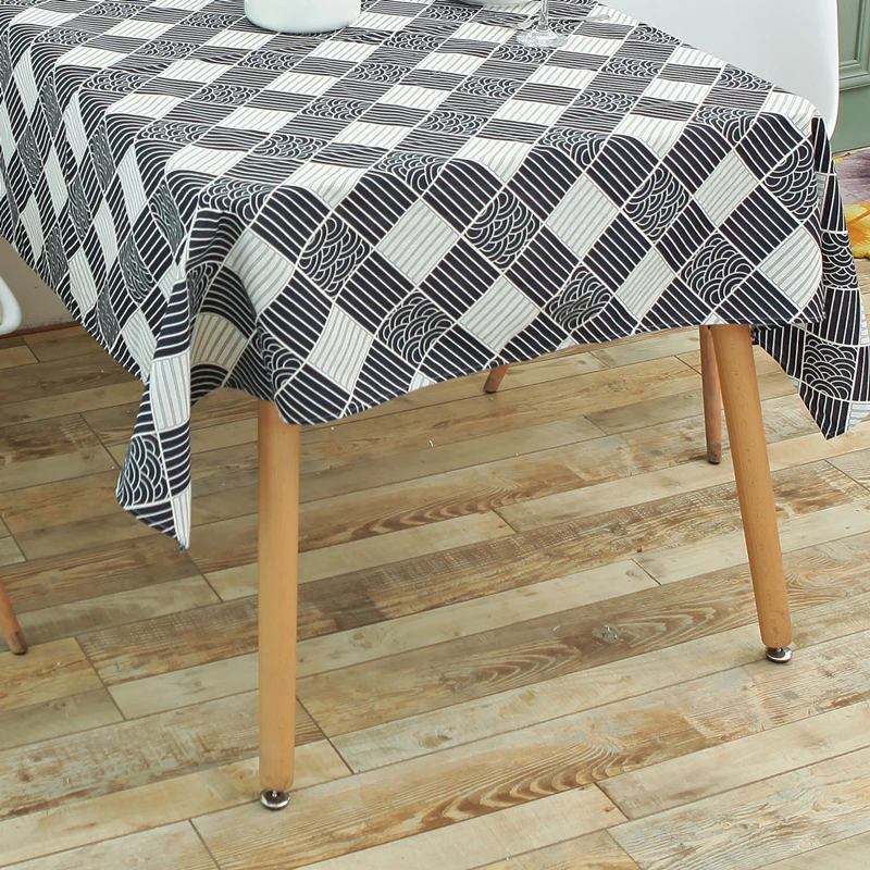 Nordic Style Plaid Print Rectangular Tablecloth Home Kitchen Decoration Nappe Cotton Linen Tables Cloth Tapete Mexico Party Nordic Style Plaid Print Rectangular Tablecloth Home Kitchen Decoration Nappe Cotton Linen Tables Cloth Tapete Mexico Party