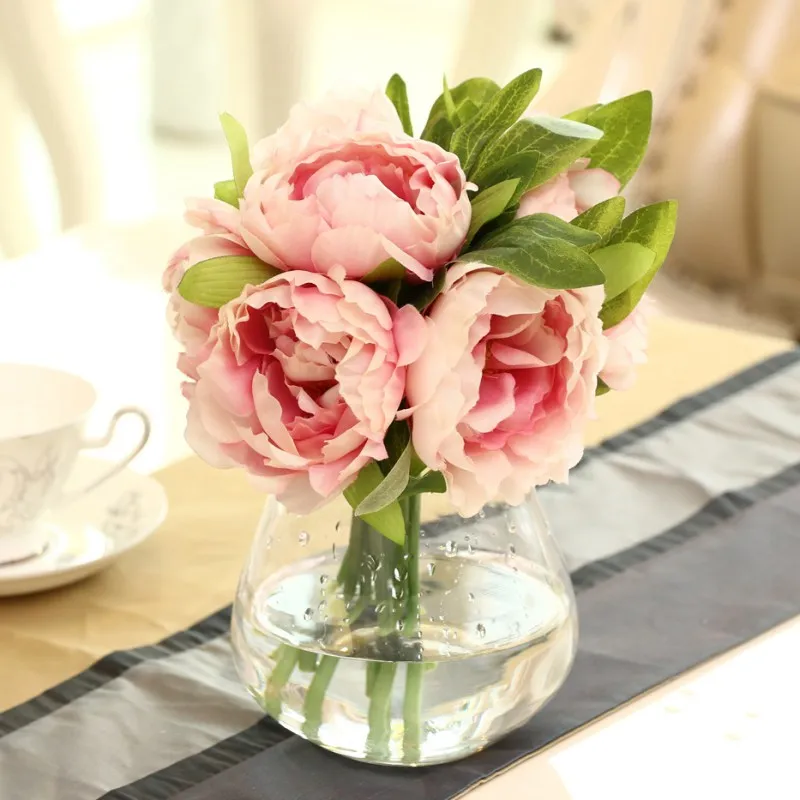 Bridal Flowers Online Sheilahight Decorations 1 Bouquet 15 Heads Fake Flower Rose Head Artificial Simulation Silk Diy