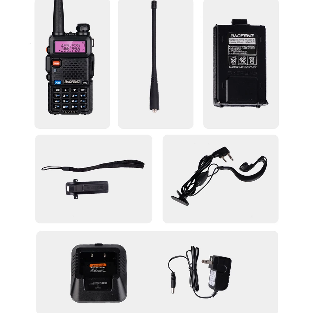 Для Baofeng BF UV 5R рация Двухдиапазонная VHF UHF 8 Вт двухстороннее радио для рации|Рации|