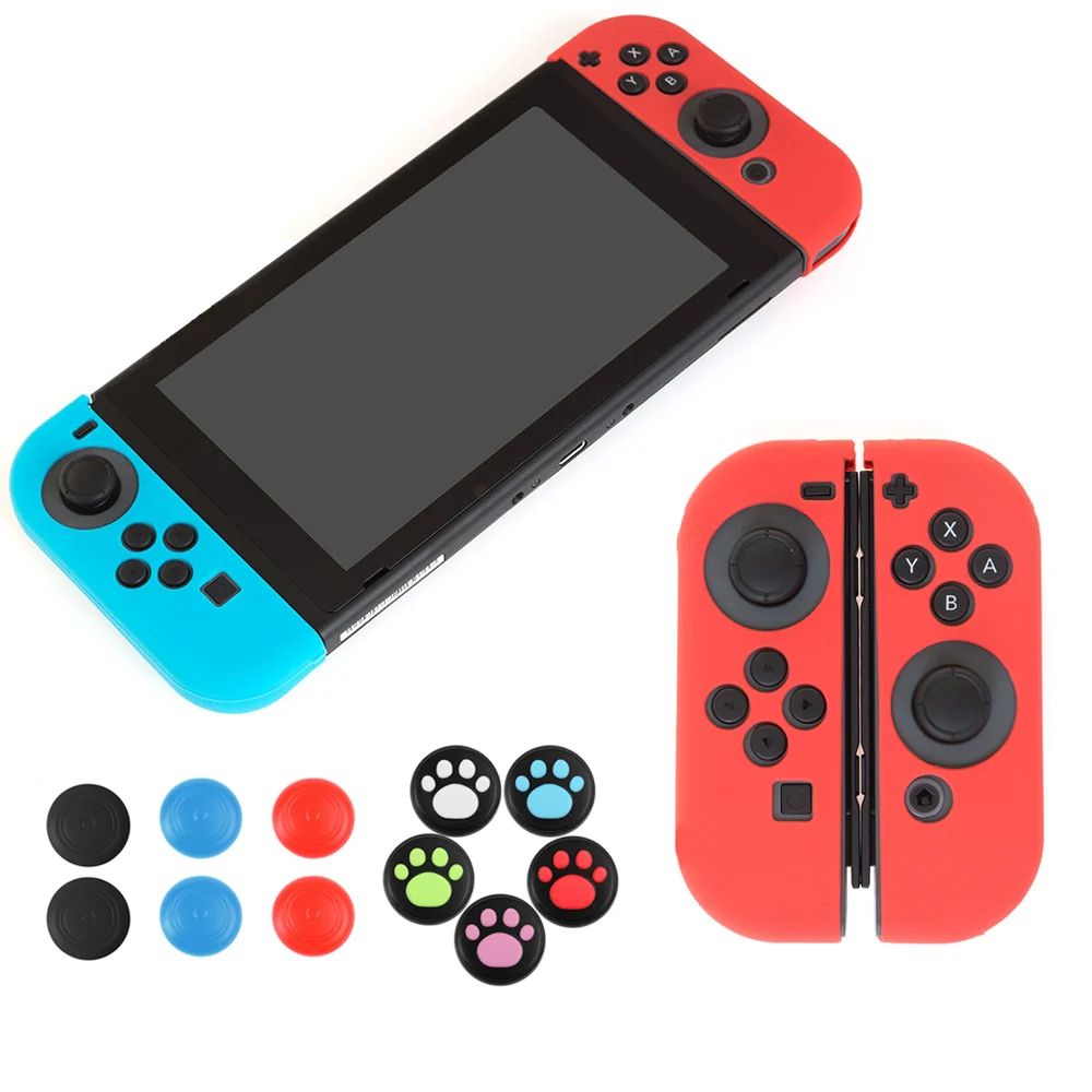 

Silicone Anti-Slip Protective Skin Case Cover Grip Joysticks Cap Shell Wrap Console Bumper for Nintendo Switch Game Accessories