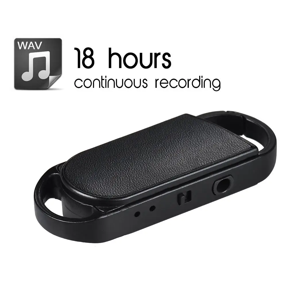 8GB Super Mini Voice Recorder Key Chain Style 192 Hours Recording Portable Sound Audio Pen Professional With MP3 Player Meeting