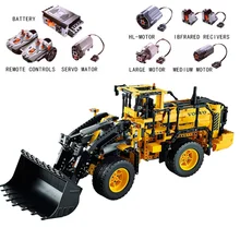 Technic серия Volvo L350F погрузчик ведро Строительные блоки модель игрушки для детей подходит к деталям наборы