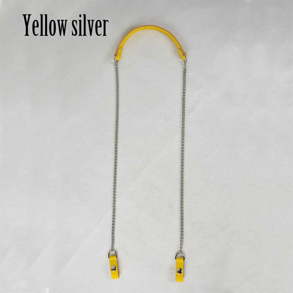 Tanqu длинный металлический D Пряжка Кожа PU Зажим закрытие плеча цепь ремень для Obag O сумка карман сумочка - Цвет: yellow silver