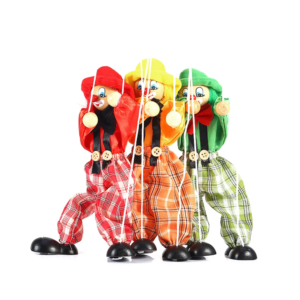 Lucu Clown Marionette Childhood Mainan Pendidikan Gambar Wayang