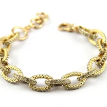 Новая мода браслеты Мини Ссылка горный хрусталь микро проложить ссылку браслет для женщин