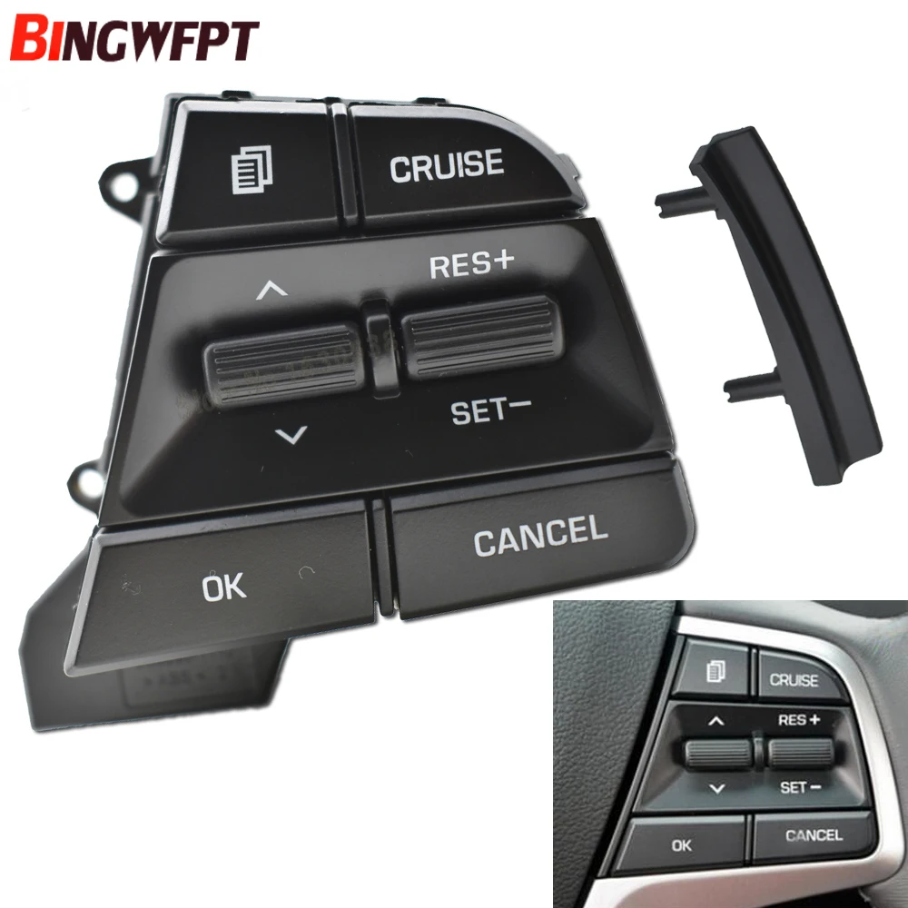 

For Hyundai Movable Collar Solaris elantra 1.6L Cruise Control Multifunction Steering Wheel Button Switch car accessories