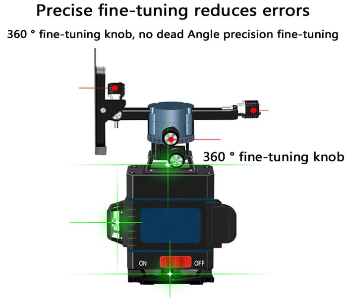 16 линий 4D зеленый лазерный уровень литиевая батарея* 2 самонивелирующийся 360 Горизонтальные и вертикальные поперечные линии супер мощный зеленый лазерный луч