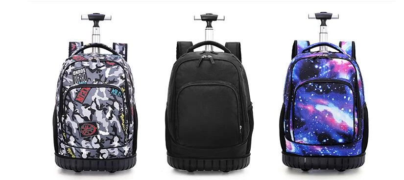 18 дюймов колесиках рюкзак Детский Школьный рюкзак на колесах Тележка Школьные рюкзаки сумки для подростков детская школьная прокатки рюкзак