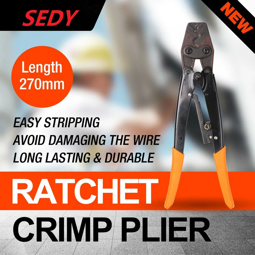 

SEDY 11" Wire Crimpers Terminal Crimping Pliers Engineering Ratcheting Bootlace Crimper Tools Cord End Terminals Press Pliers