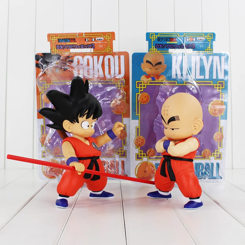 2 стиля аниме милый вращающийся Драконий жемчуг Z Goku Krillin фигурка игрушка Сон Гоку куририн детская модель кукла детский подарок
