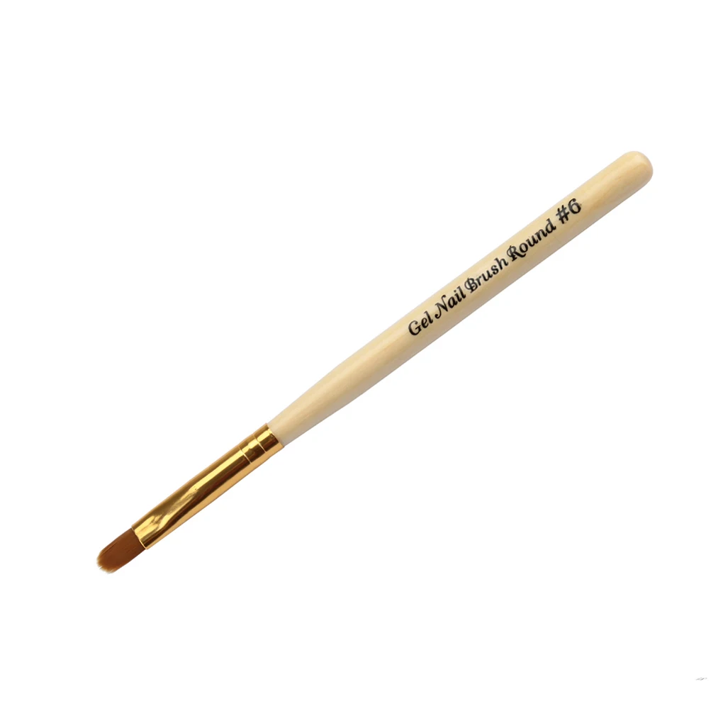 

Nail Brush Painting UV Gel Pen Wood Handle Round Drawing Nail Art Brush Manicure Beauty Nail Tool 4 Types