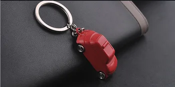 

FREE SHIPPING BY DHL 200pcs/lot 2015 New Hot Selling Red Metal SUV Car Model Keychains Zinc Alloy Car Shaped Keyrings for Gifts