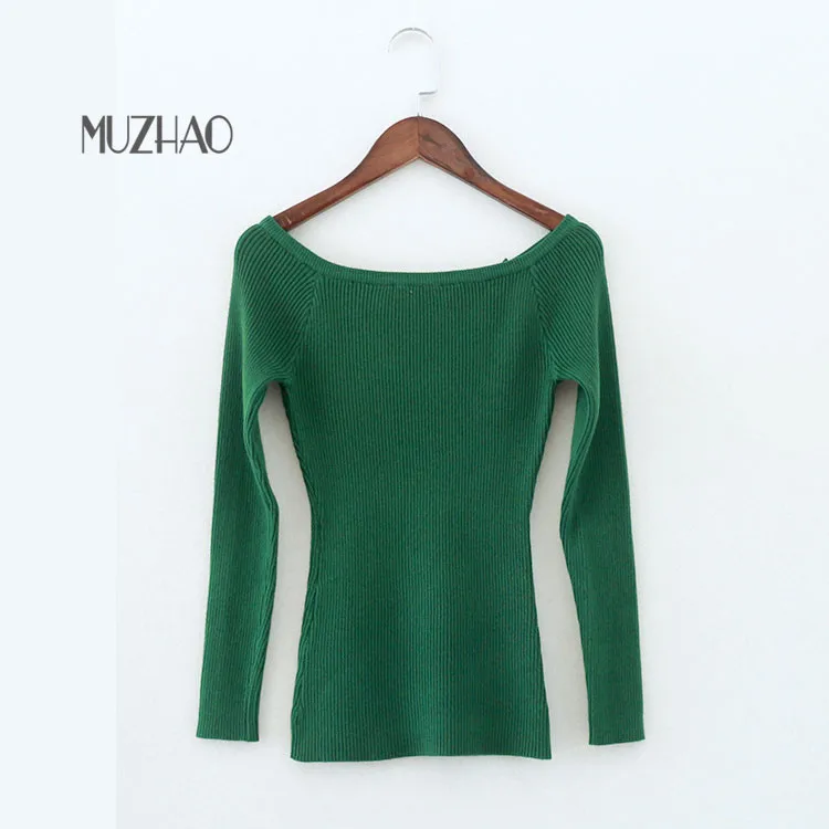 2017 New Spring sweater jumper pullover crop top winter women off shoulder christmas top runway designer7