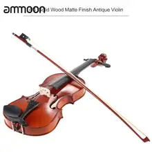 Ammoon 4/4 полный Размеры твердой древесины Античная скрипка матовая отделка ели уход за кожей лица доска с Жесткий чехол Лук канифоль цифровой тюнер