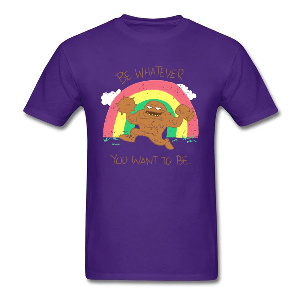 All Cotton Men Short Sleeve Normal T-Shirt Casual Tops Tees Funny Customized Crewneck Sweatshirts Wholesale be whatever you want to be 7967 purple