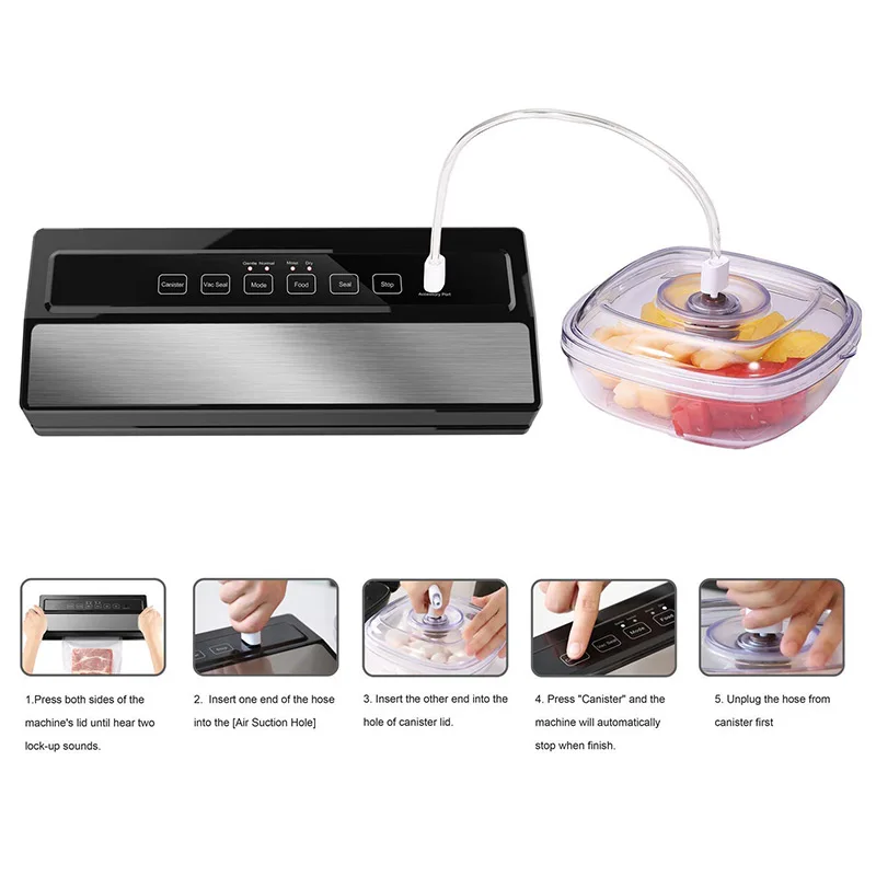 220V 110W Household Food Vacuum Sealer Packaging Machine Film Automatic Sealer Vacuum Packer