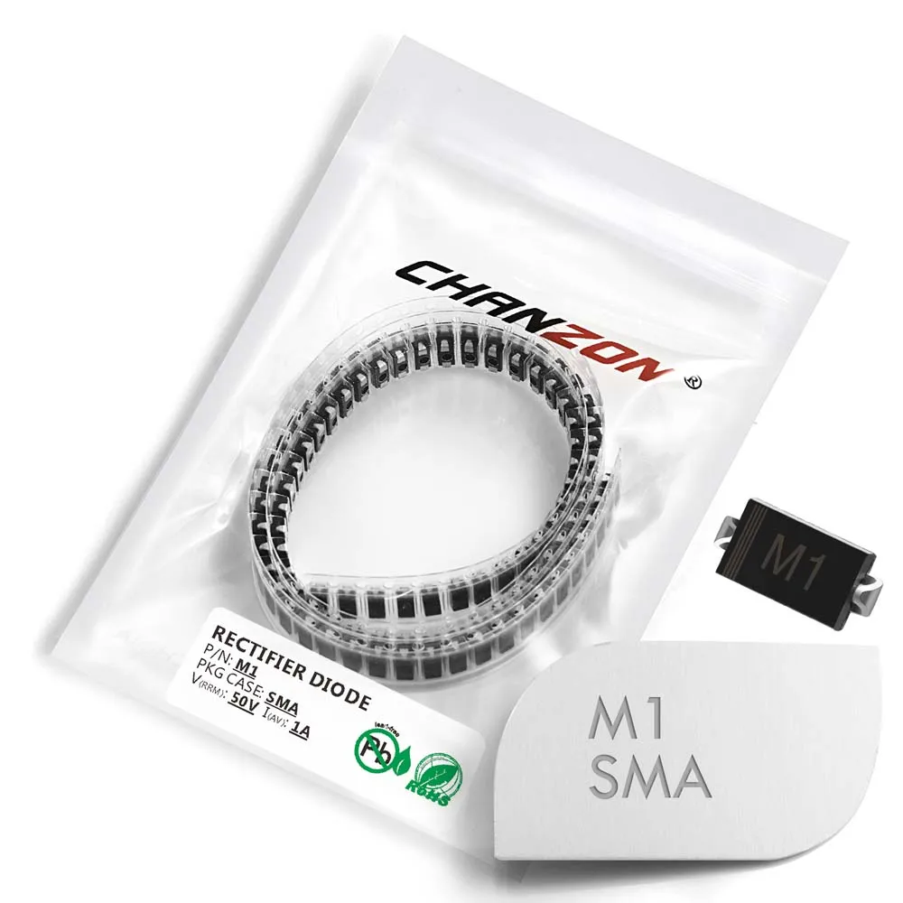 100 шт. электронные кремниевые диоды M1 SMD выпрямительный диод 1A 50 V SMA (DO 214AC) 1 Amp