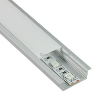 10x0,5 м комплекты/Lot площадь анодированного светодиодный Газа канала AL6063 алюминия светодиодный полосы света канал для встраиваемые настенные светильники