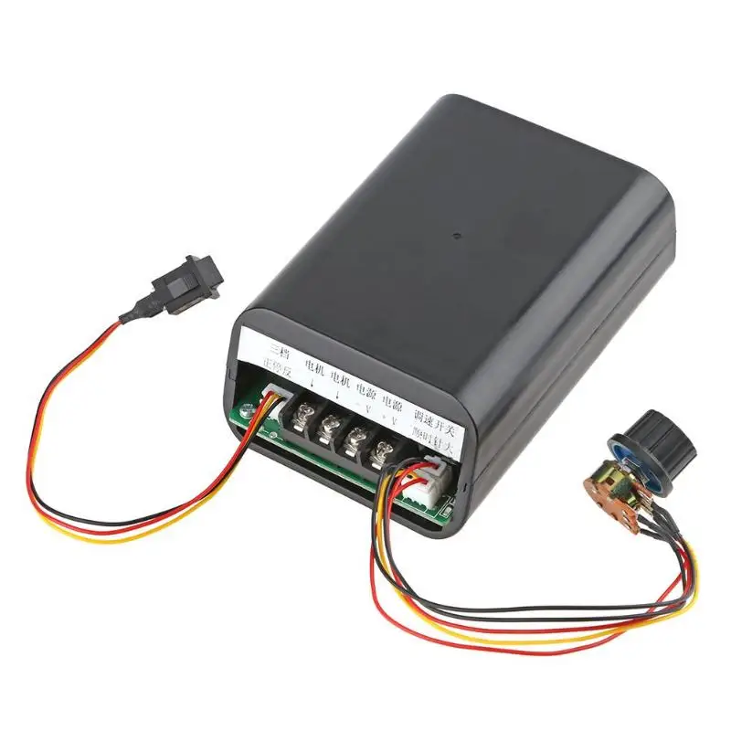 

DC 9-50V 40A DC Brush Motor Speed Control Reversible PWM Controller 2000W Forward Reverse Switch with Case