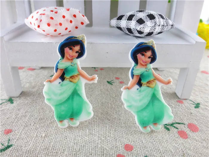 17031936 flat back planar resin 10pcs/lot 42*24mm princess flatback resins for kids diy decoration crafts accessories | Дом и сад