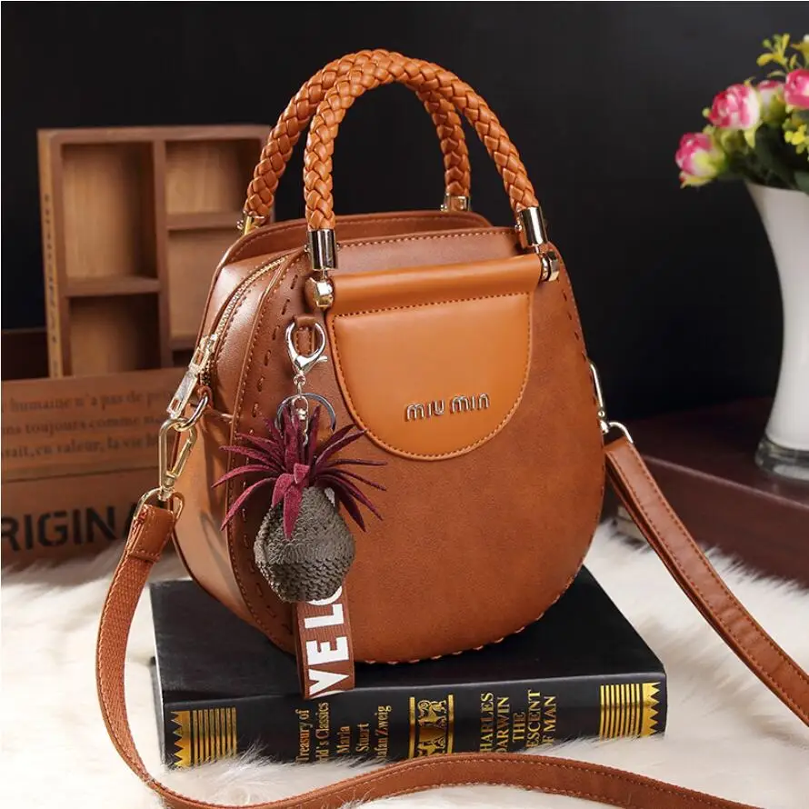 Классические роскошные дамские сумки из ПУ, модная винтажная кожаная сумка через плечо, Женская Повседневная вместительная сумка - Цвет: Retro Brown