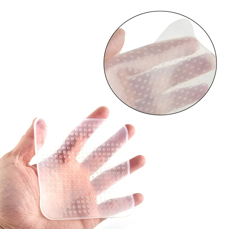 

4pcs/set Silicone Wraps Cover Food Fresh Keeping Wrap Multifunctional Film Reusable Saran Vacuum Kitchen tools