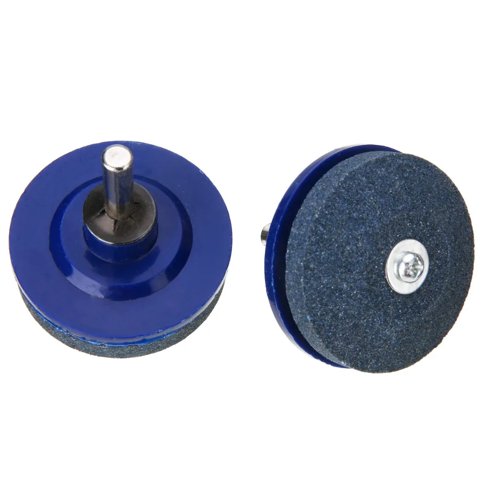 2Pcs Grinding Drill Sharpener Lawnmower Faster Rotary Drill Blade Sharpener Grinding Tool Garden Lawn Mower Parts