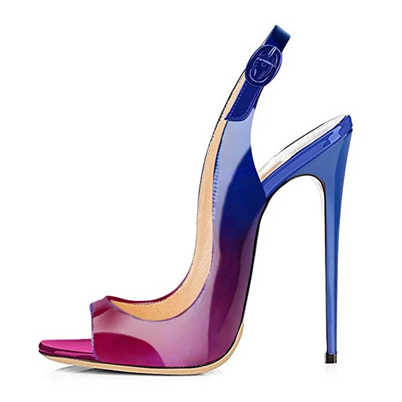 Karinluna/ размера плюс 45; брендовые дизайнерские Разноцветные Летние вечерние туфли; пикантные женские туфли-лодочки на высоком каблуке с открытым носком; босоножки
