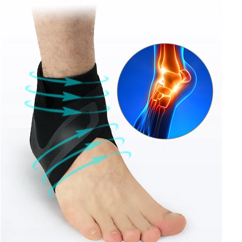

Fitness Ankle Brace Ankle Strap Gym Ankle Protection Running Sport Support Guard Foot Bandage Elastic Black Universal Adjust