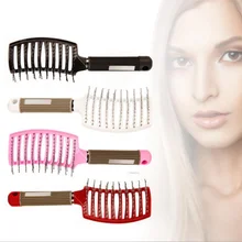1pc Antistatic Heat Curved hair brushes Vent Combs for hair extension escova de cabelo Detangling Hairdressing Styling tools