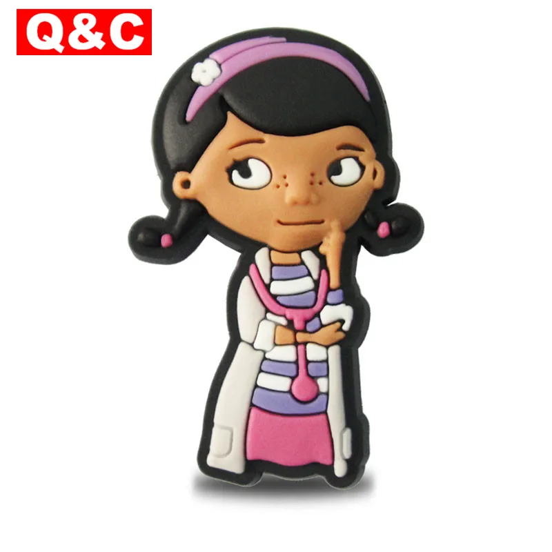 Одиночная 1 шт. Doc Mcstuffins ПВХ подвески для обуви, пряжки для обуви аксессуары подходят для браслетов Croc JIBZ, Детская Вечеринка X-mas подарки - Цвет: D1