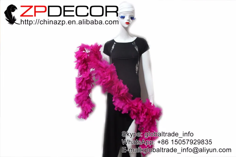 hot pink turkey feathers boa (6)
