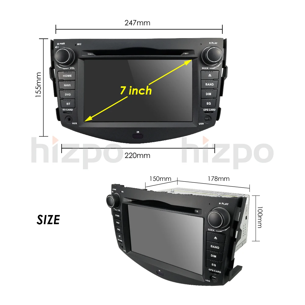 Clearance Hizpo AutoRadio 2din GPS  Car DVD Automotivo Multimedia Player For Toyota RAV 4 RAV4 2006 2007 2008 2009 2010 2011 2012Navi 27