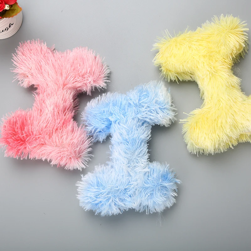

Pet Chew Bone Play Toys Lovely Scratching Pet Dog Puppy Cat Tugging Chew Fleece Toy Soft Interactive Pet Supplies For dog