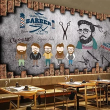 Beibehang Индивидуальный размер современная личность интерьер обои Винтаж Парикмахерская красота фон papel де parede 3d обои