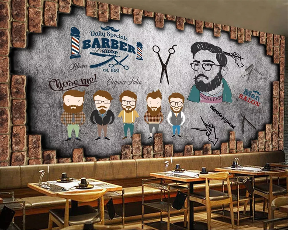Beibehang Custom Size Modern Personality Interior Wall Paper Vintage