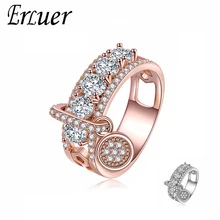 ERLUER модное обручальное кольцо для женщин, ювелирные изделия из розового золота, классические кольца для рождественской вечеринки, свадебные кольца, ювелирные изделия дружбы, подарки