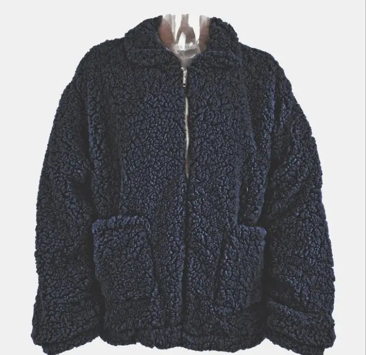 2019 Long Sleeve Turtleneck Pockets Loose Cardigans Ladies Fashion Outwear Fluffy Shaggy Oversized Coats Zipper Outwear 2019 Long Sleeve Turtleneck Pockets Loose Cardigans Ladies Fashion Outwear Fluffy Shaggy Oversized Coats Zipper Outwear