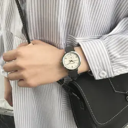 Модные повседневное атмосфера корейские часы дамы студент простой тренд мужской часы пара Новинка 2018 года Высокое качество