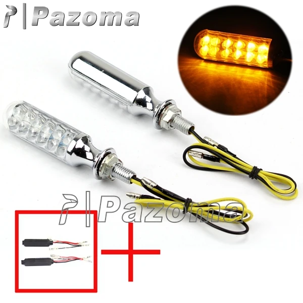 Motorcycle Amber LED 12V Indicators Blinker Turn Signals Light