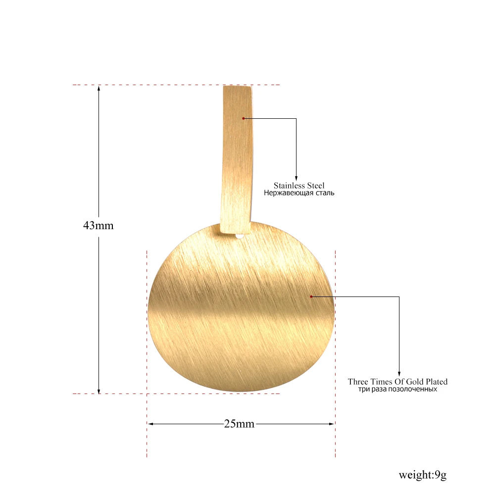 Lokaer матовая поверхность изогнутые геометрические серьги из нержавеющей стали золотой и серебряный цвет ювелирные изделия преувеличенные элементы E18487
