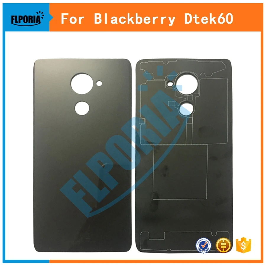 

FLPORIA For BlackBerry DTEK60 dtek 60 Back Cover Battery Door Back Housing Rear Cover Replacement Parts Black 5.5 Inch